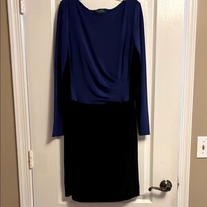 Lauren Blue and Black Women's Dress